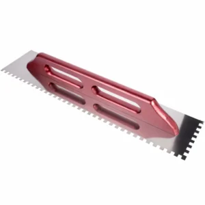 Liçosa em Inox Dentada Profissional 680x130mm - Cabo Madeira - Dente 6x6mm